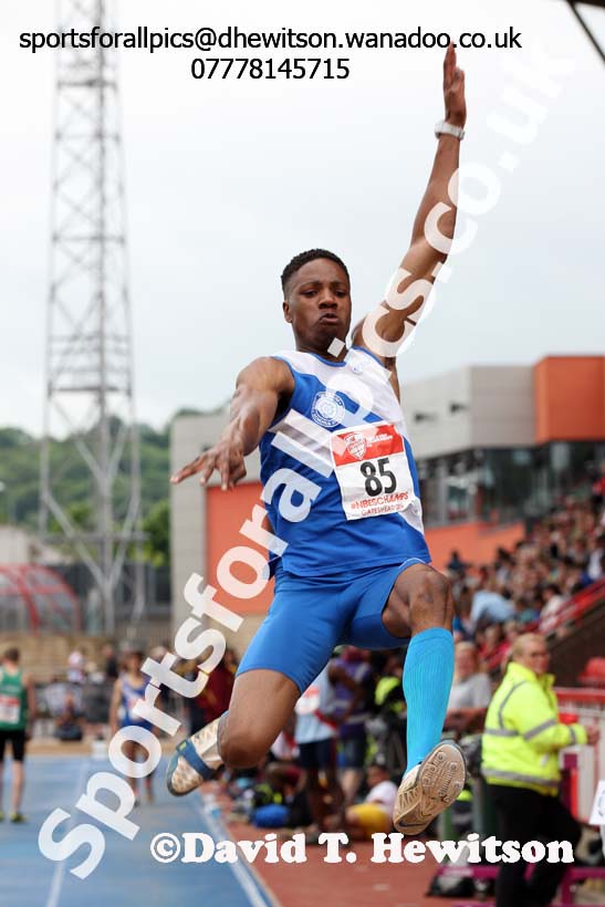 Senior boys long jump, English Schools Track and Field. Photo: David T. Hewitson/Sports for All Pics